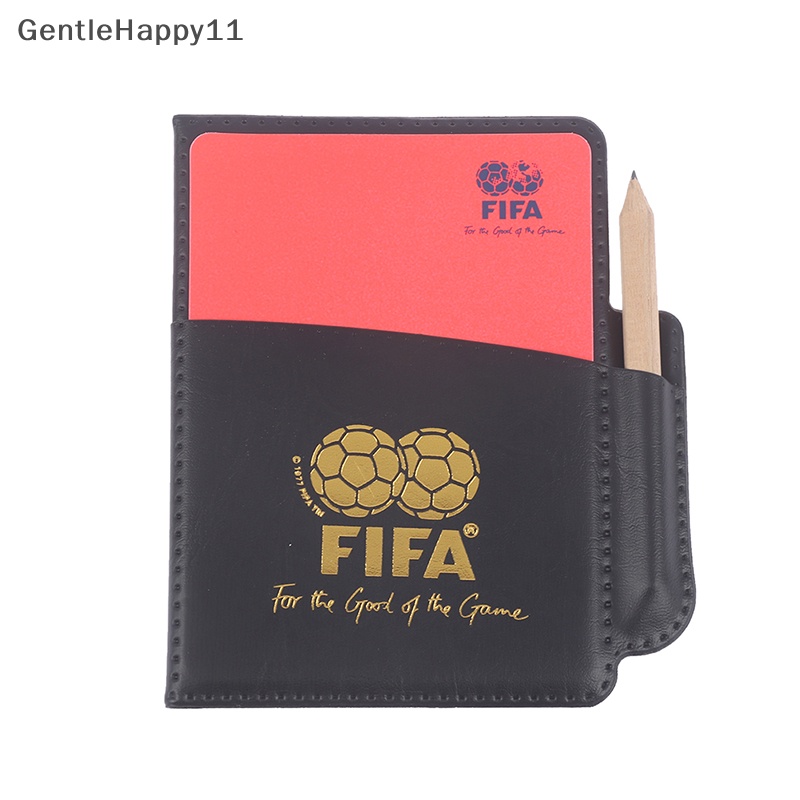 Gentlehappy Sport Football Sepak Bola Wasit Dompet Notebook Dengan Kartu Merah Dan id Card Kuning