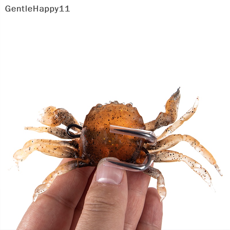 Gentlehappy Umpan Jalan Silikon 3D Simulasi Umpan Kepiting Dengan Kait Sea Fishing Bait Tackle id