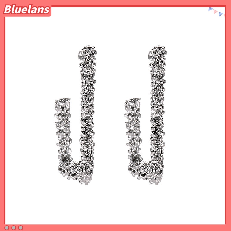 [BLS] Anting Pejantan Ukir Geometris Retro Anting Kotak Buram