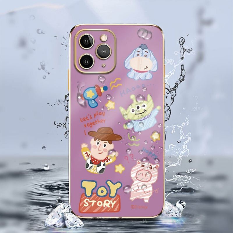 Electroplated Cute Bear Case for IPhone 11 11Pro 11Promax 12 12Mini 12Pro 12Promax Winnie The Pooh C