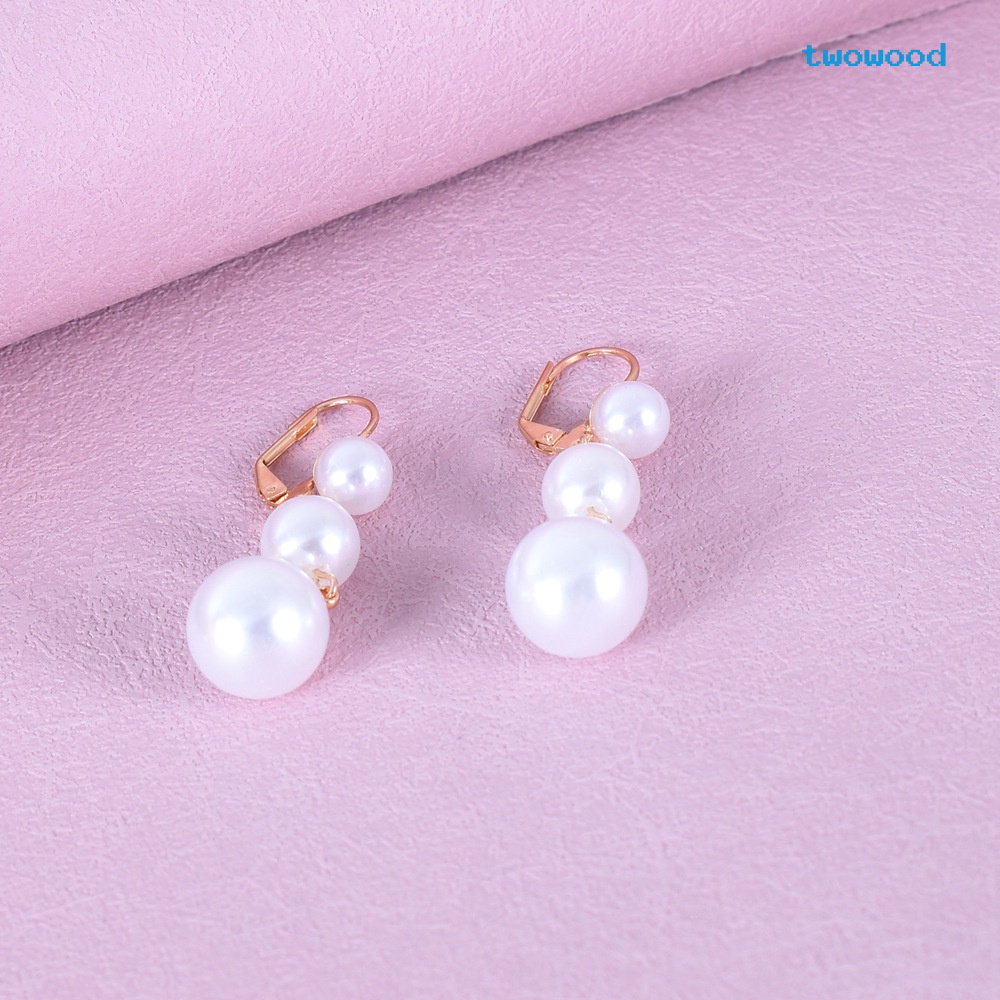 Twowood Retro French Ball Pearl Earrings Femininitas Rumbai Panjang Selebriti Internet Mode Earrings Earrings