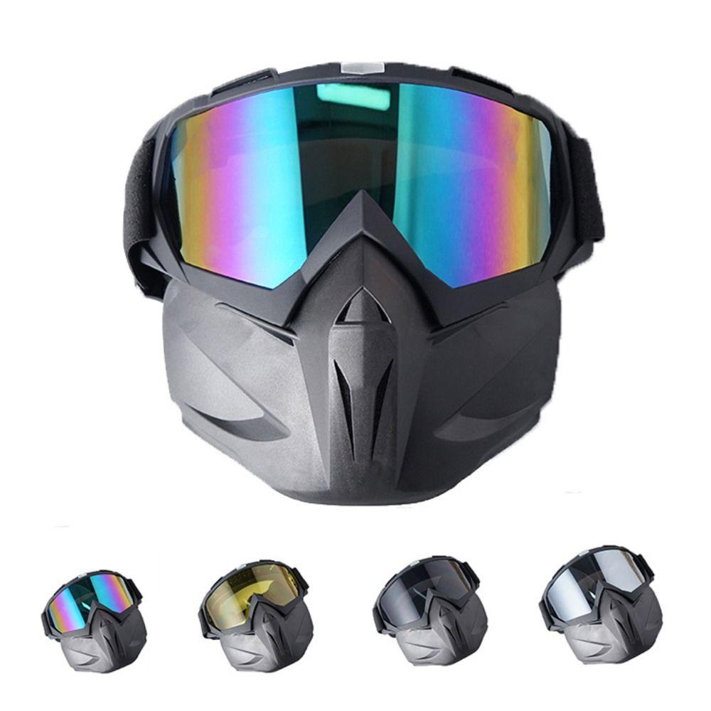 Mxbeauty Motocross Masker Kacamata Angin Moto Eyewear UV Sandproof Aksesoris Snowmobil Goggle Helm Masker Anti Kabut Ksatria Peralatan Full Face Glasses Mask