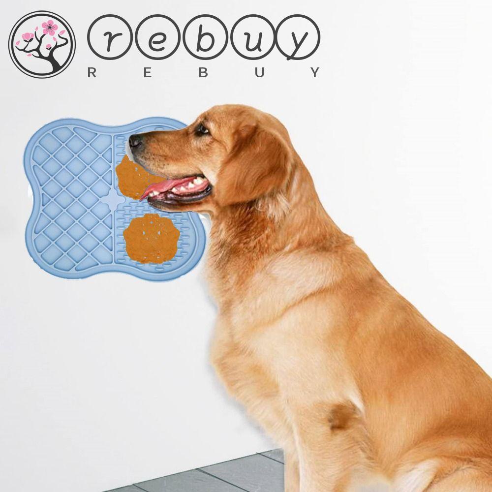 REBUY Rebuy Dog Lick Pad Mat Tahan Lama Praktis Dengan Suction Cup Untuk Selai Yogurt Silikon Dispense Makanan Anjing