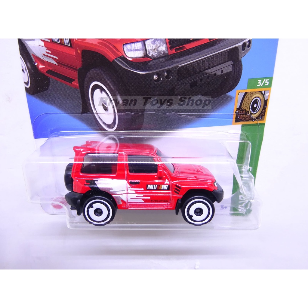 Hot Wheels Mitsubishi Pajero Evolution Merah Ralli Art