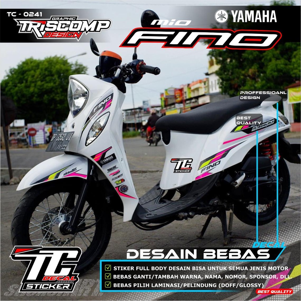 Decal Sticker Fino 125 Striping Full Body Desain Keren Bebas Request - Stiker Striping Motor Fino 12