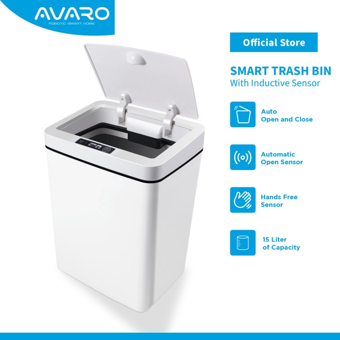 AVARO TC01 Smart Trash Bin Tempat Sampah Tong Sampah Sensor 15L