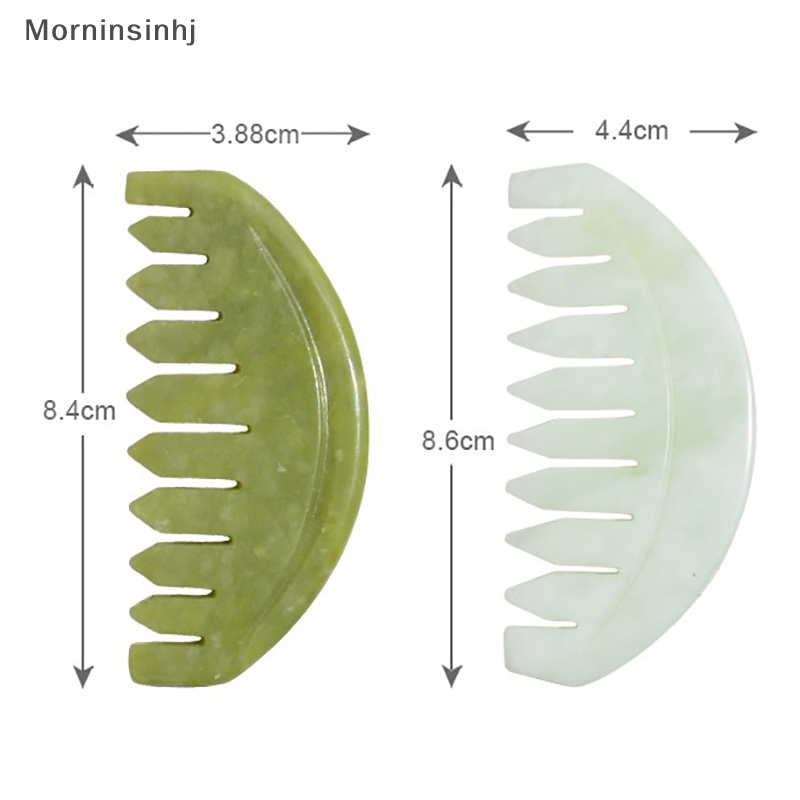 Mornin 1PC Baru Giok Meridian Massage Comb Wide-Tooth Sisir Pijat Kepala GuaSha id