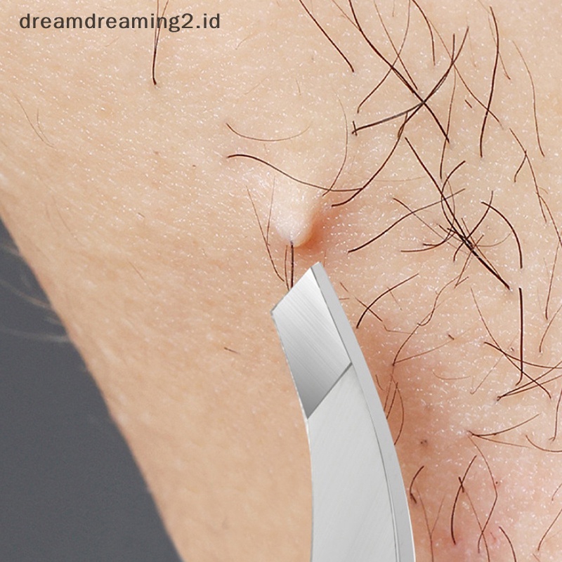 (drea) Profesional Stainless Steel Tweezer Alis Wajah Hidung Rambut Klip Remover Alat //