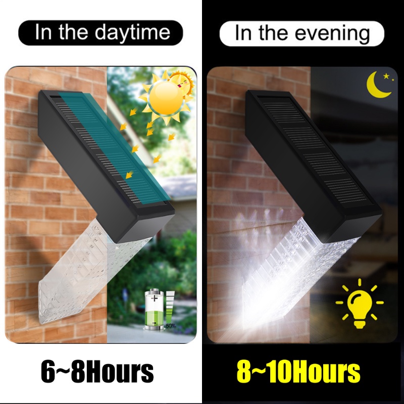 Solar Waterproof Induction Step Light / lampu dinding halaman taman Outdoor / lampu malam ilusi otomatis serbaguna / lampu Led dekorasi untuk pagar kolam teras