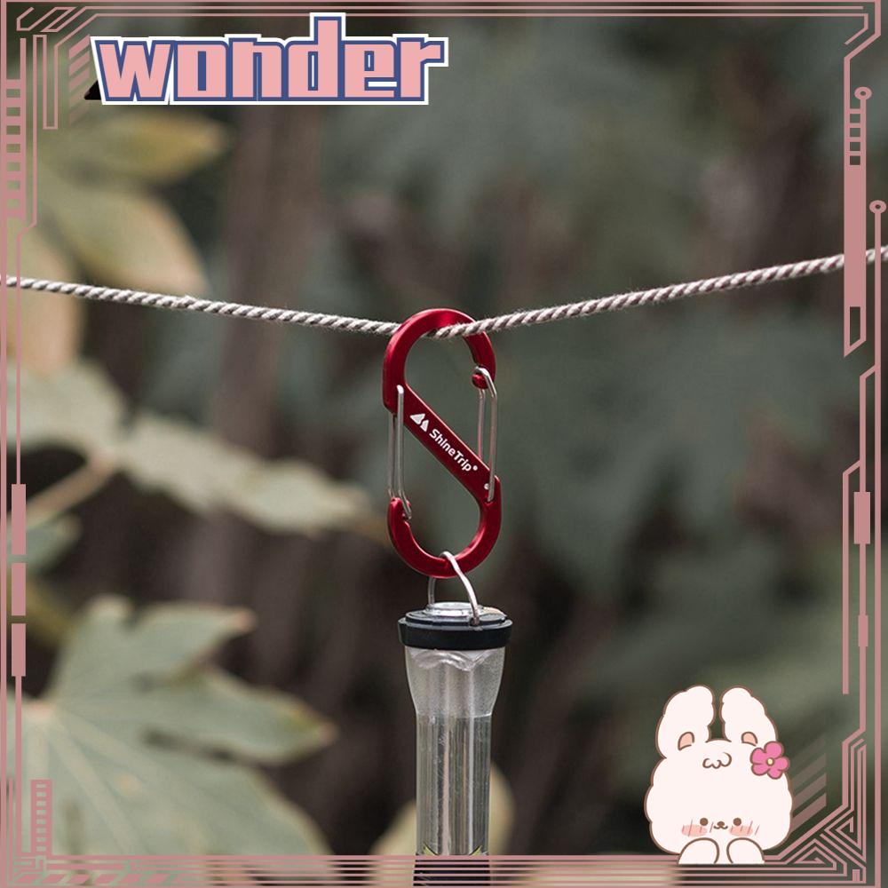 WONDER Karabiner Tipe S 4warna Key-Lock Tool Aluminium Alloy Gesper Anti Maling