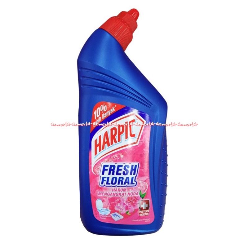 Harpic Fresh Fresh Floral 450ml Pembersih Toilet Aroma Bunga Mawar Harpik Rose Pink Kuning