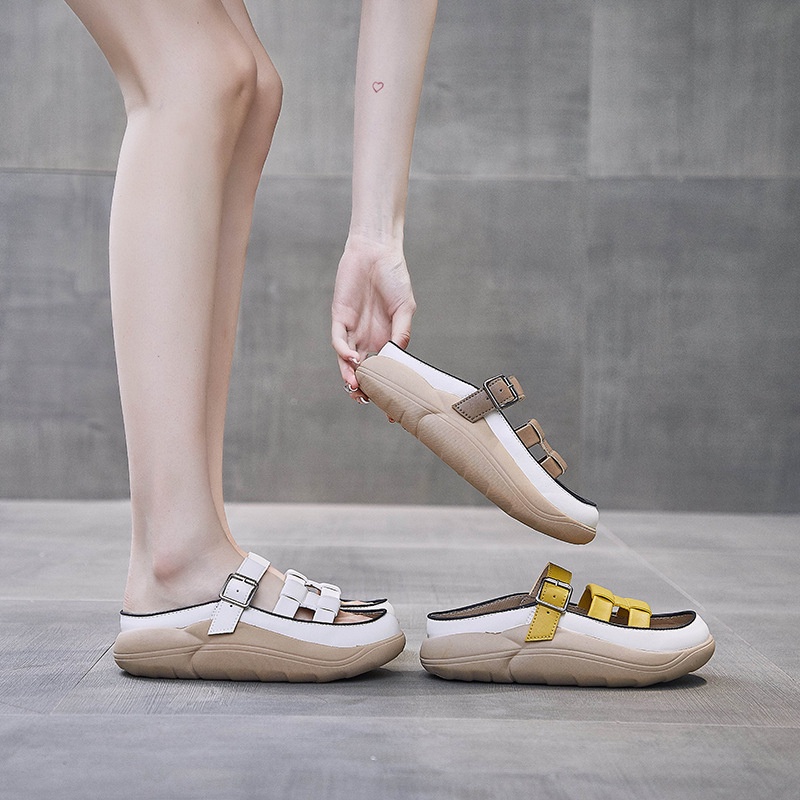 SHOEGALLERY LV0310 Sandal Gunung Wanita Tali Platform Import Korean Style Kekinian