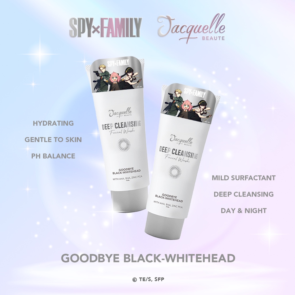 Pembersih Wajah Pori-pori Penghilang Komedo Facial Wash Jacquelle Deep Cleansing Facial Wash: Goodbye Black-Whitehead - Spy X Family Collection