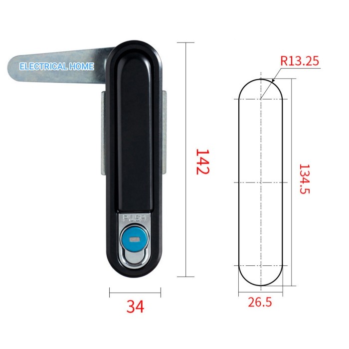 Kunci Box Panel MS-480-2-1 Oval (142mm)