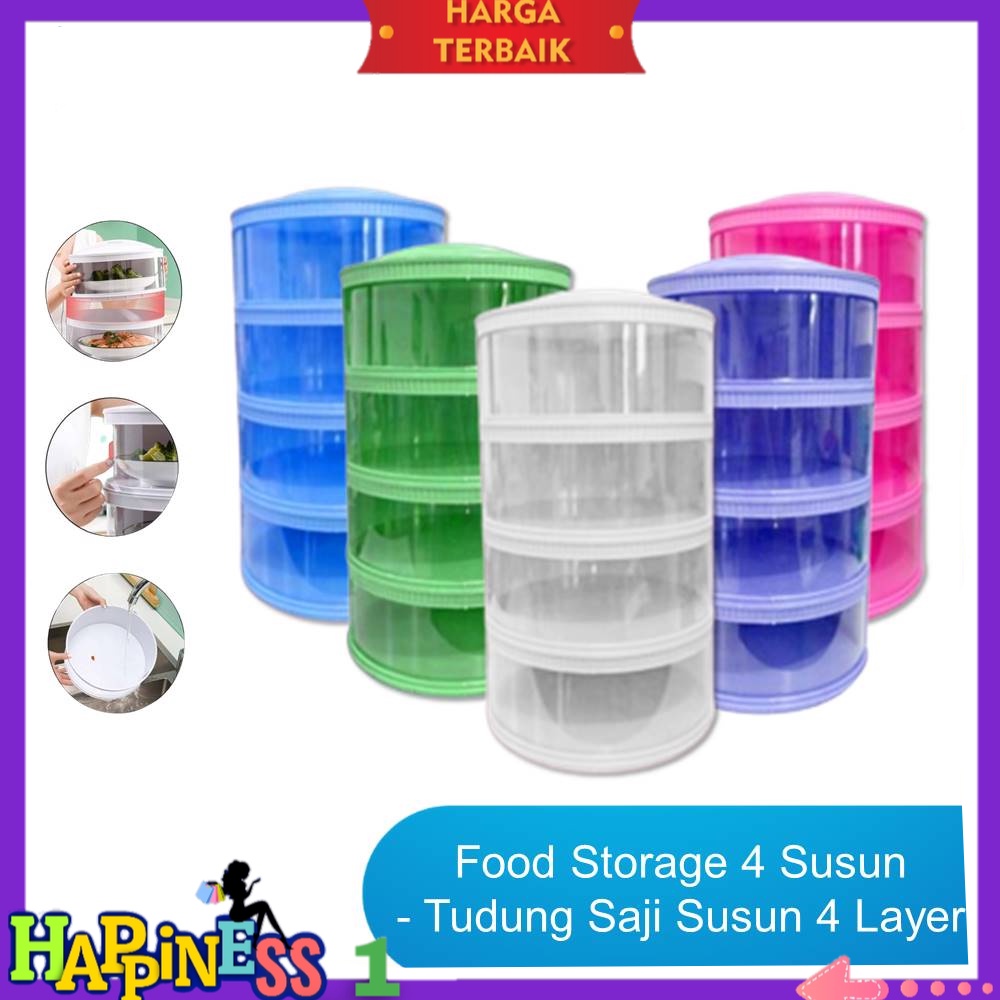Food Storage 4 Susun / 5 Susun - Tudung Saji Susun 4 Layer WARNA LENGKAP