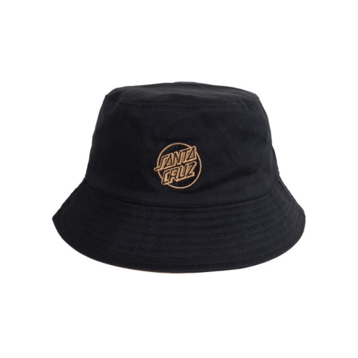 Santa Cruz Reverse Dot Bucket Hat Black Khaki