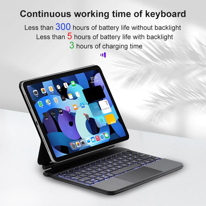 AKN88 - P109 - iPad Mini 6 Detachable Bluetooth Mini Keyboard Case Touchpad