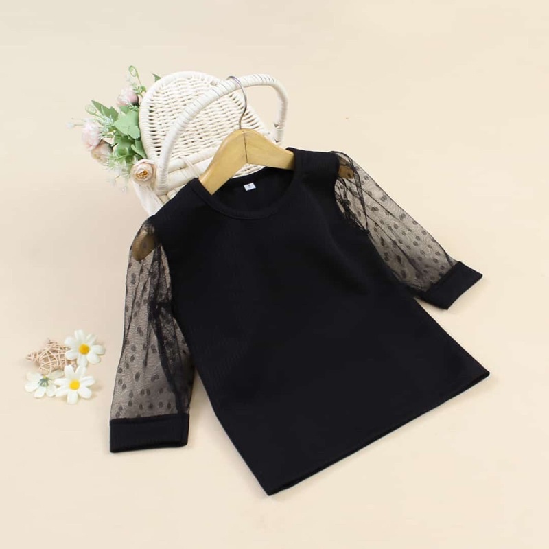 Lissa top kaos tile anak perempuan lucu murah bagus bahan knit