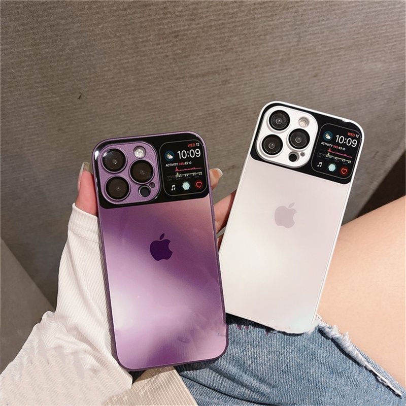 Casing Lensa Proteksi Kamera Mewah Iphone13 12 11 Pro Max case iPhone 14 Pro Max14 Plus Dengan logo Cairan bezel Kaca shockproof protection hard case