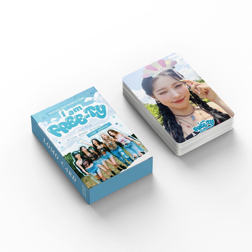 55pcs /box (G)I-DLE I am FREE-TY World Concert Photocards Album Kartu Lomo GIDLE Koleksi Kpop Postcards