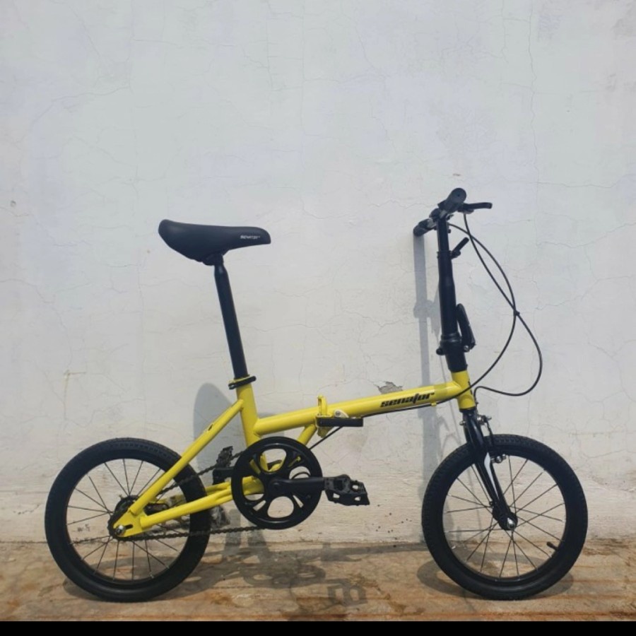 Sepeda lipat 16 inc anak senator 1 speed rem v break
