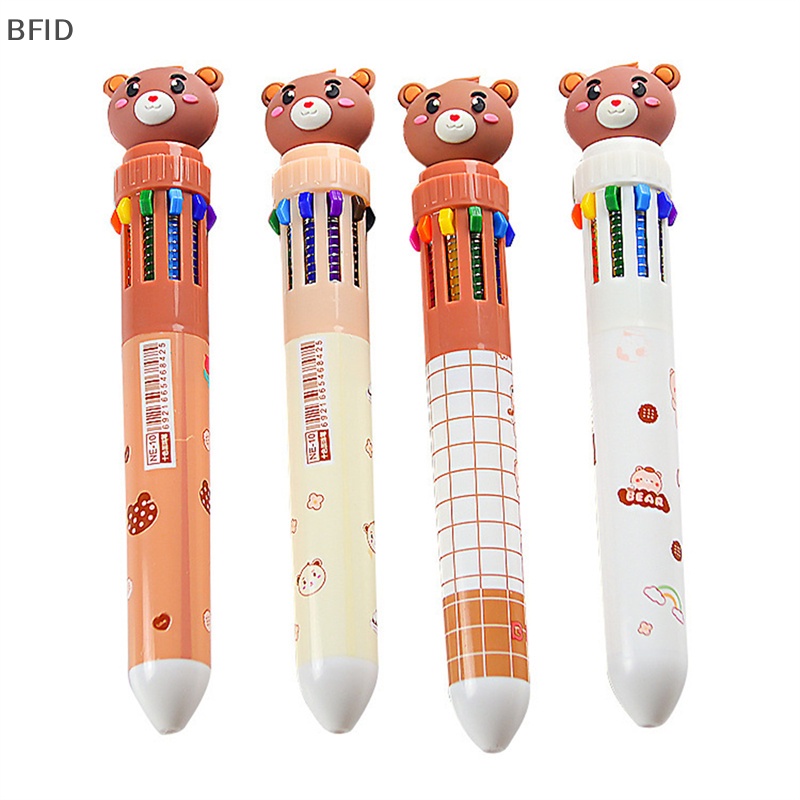 [BFID] Bolpoin Kartun Press Type Multicolor Color Pen Siswa Tulis Akun Manual Tekan Bolpoin [ID]