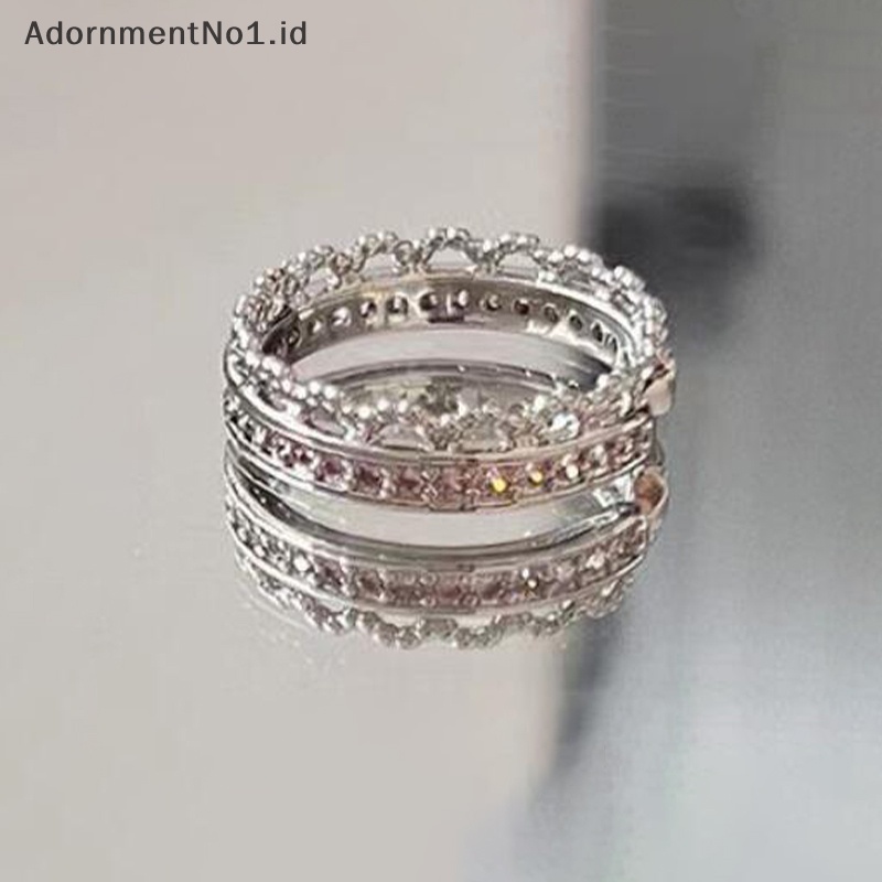 [AdornmentNo1] Fashion hati Vintage cinta cincin untuk wanita INS Punk Gothic terbuka geometris jari cincin pesta pernikahan perhiasan gadis trendi