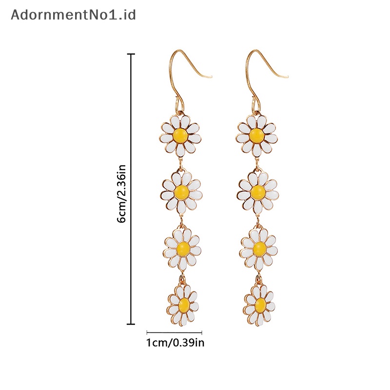 [AdornmentNo1] 1pasang lucu Daisy Colorful liontin anting sederhana kepribadian Fashion anting unik untuk wanita perhiasan pesta hadiah ulang tahun