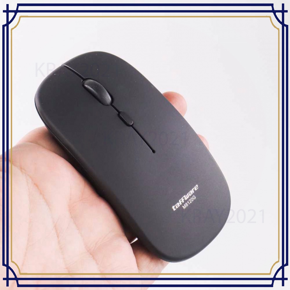 Mouse Cas Taffware Mouse Bluetooth 5.2 + Dongle Wireless 2.4G Rechargeable - M8120G Black