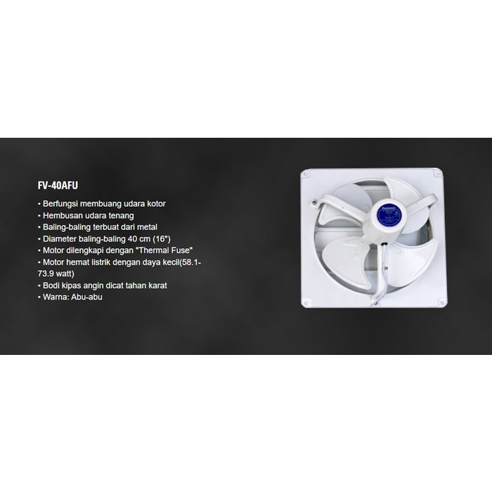 Exhaust Fan 16 inch Panasonic FV-40AFU