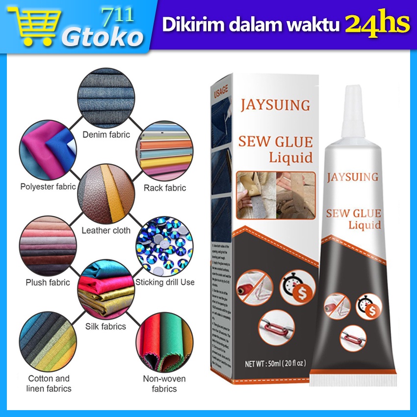 Lem Khusus Kain Kulit Cairan Lem Perbaikan Kain Tahan Air Clothing Repair Glue Sewing