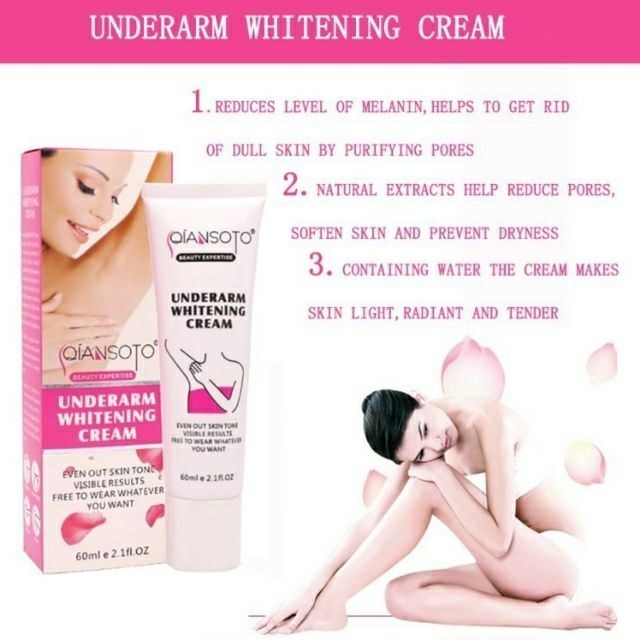 Krim Pemutih Ketiak &amp;  Pemutih Selangkangan Bokong Hitam Dan Lipatan Kulit Tubuh Dengan Underarm Cream 60ml