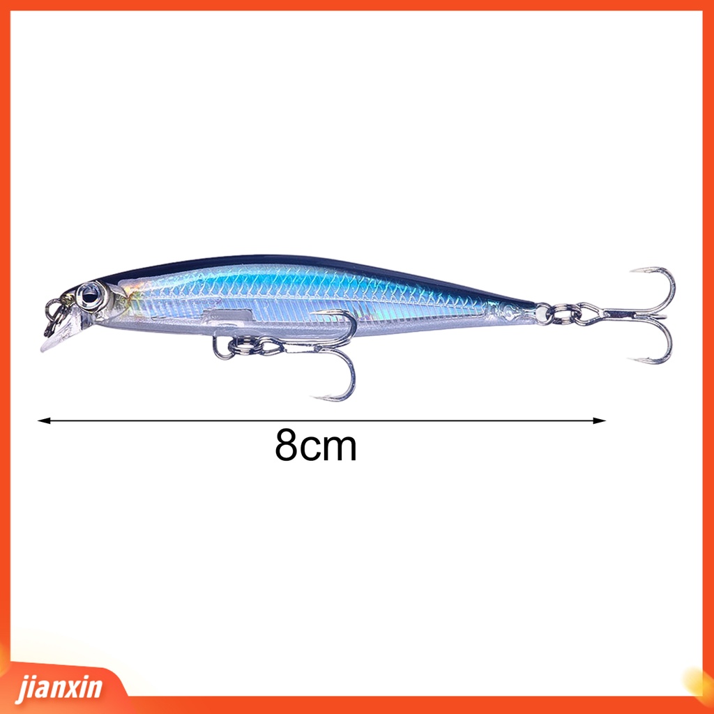 (In Stock) 8cm /5.5g Umpan Umpan Umpan Palsu 3D Simulasi Fisheye Tajam Kait Desain Simulasi Angling Ikan Kecil Umpan Untuk Memancing Di Luar Ruangan
