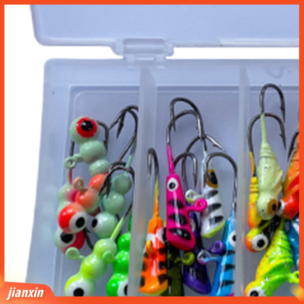 (In Stock) 1set Jig Pancing Simulasi Aplikasi Lebar Bahan Baja Karbon Bentuk Panfish Kait Umpan Mini Untuk Angling