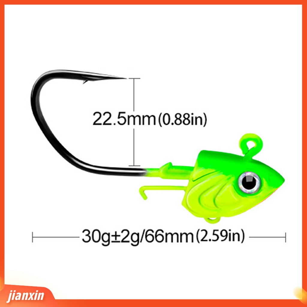 (In Stock) Kail Berduri Pancing Tembus Kuat Anti Gores Tajam 30g Bentuk Kepala Ikan Assist Bait Hook Untuk Angling