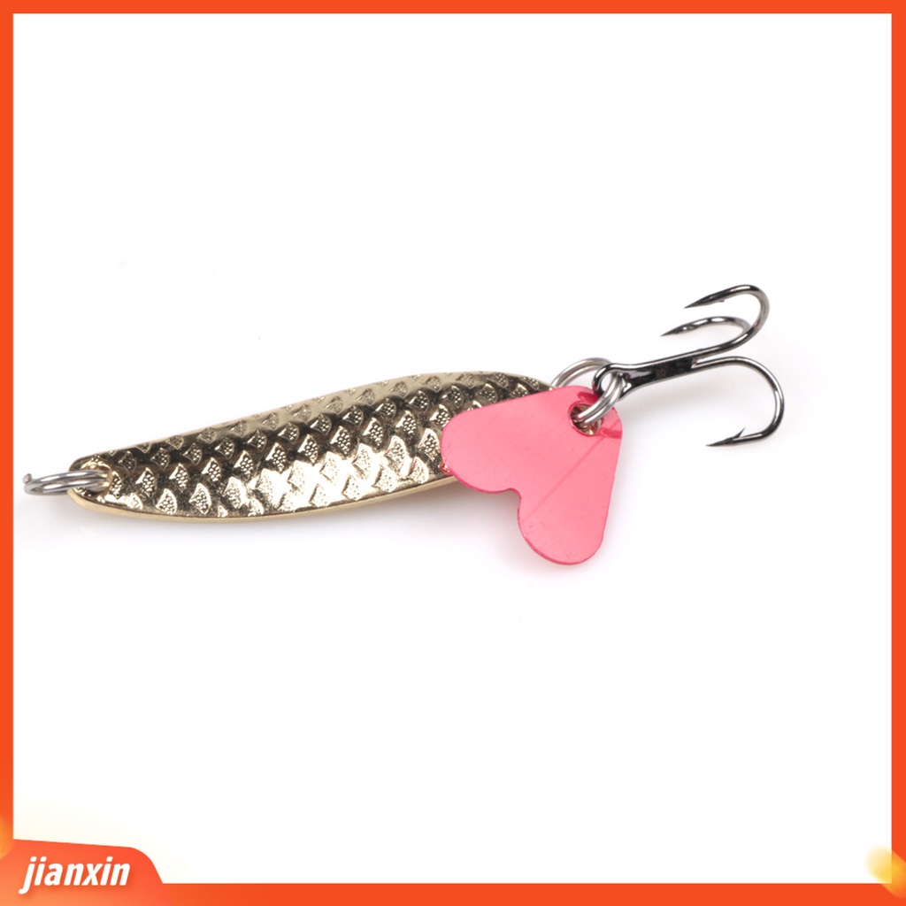 (In Stock) 100Pcs/Bag Ukuran Kecil Ringan Fishtail Sequin Warna Cerah Permukaan Halus Godaan Ikan Merah Hati Irisan Peralatan Memancing