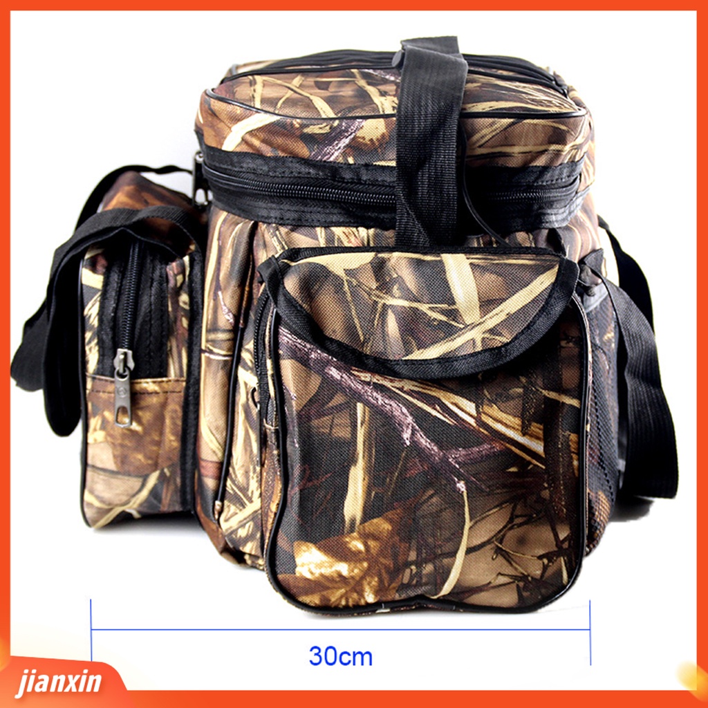 (In Stock) Tas Pancing Adjustable Anti Gores Multifungsi Bahu Selempang Pinggang Pack Ikan Lures Bag Untuk Outdoor