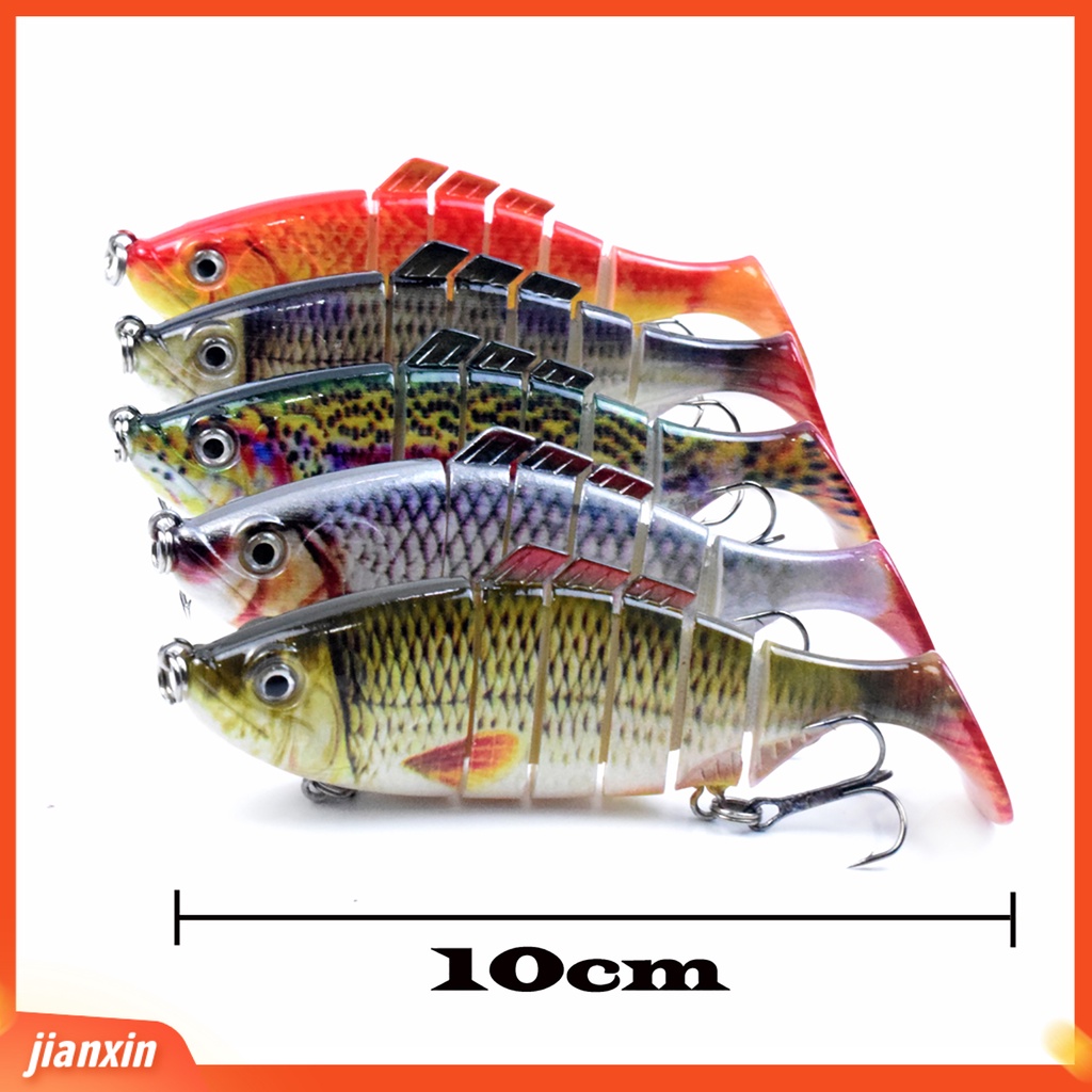 (In Stock) 5Pcs Multi Jointed Bionic Fishing Lure 6segments Renang Ikan Kecil Laut Mirip Hidup