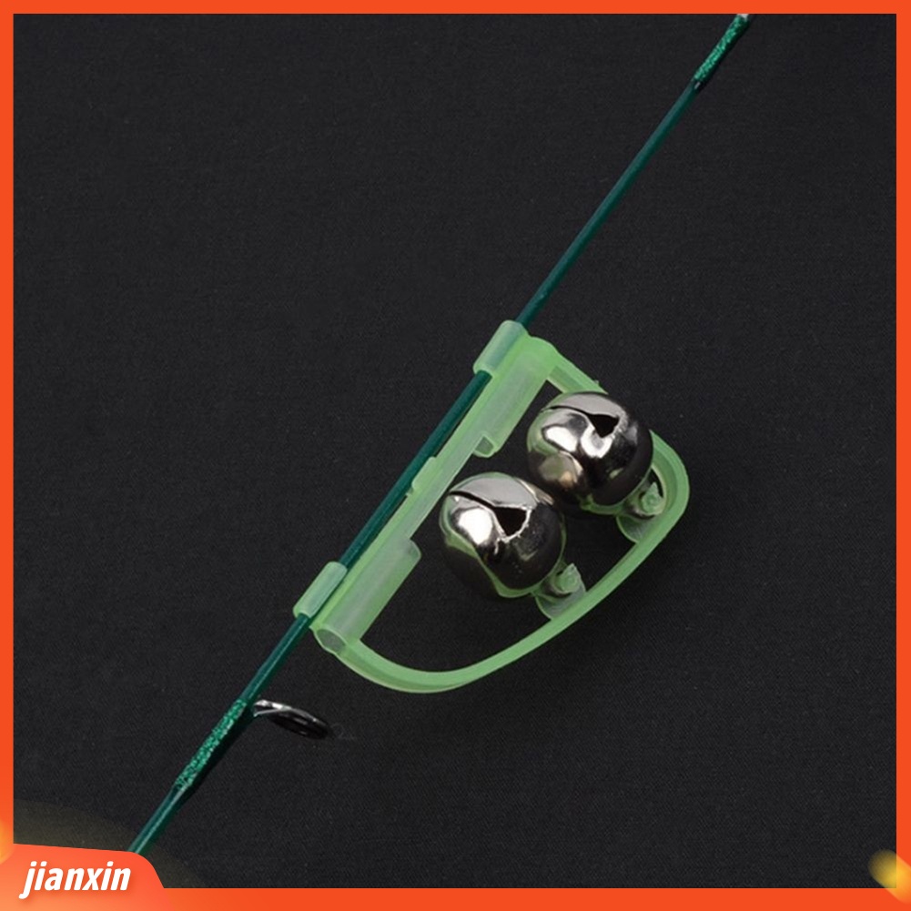 (in Stock) 5Pcs Fluorescent Glow in Dark 2bells Alarm Pancing Alert Alat Aksesoris