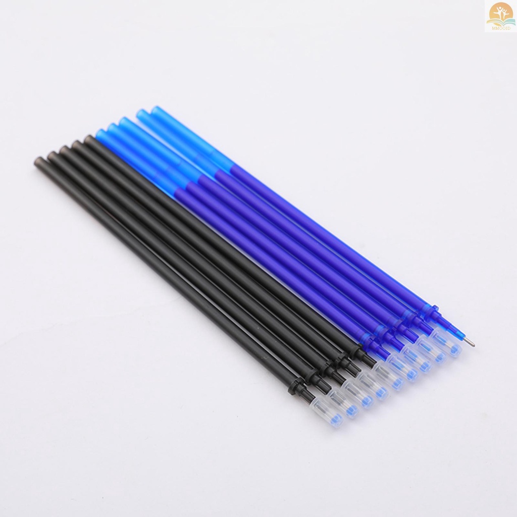 In Stock 10buah Tinta Biru Dihapus Gel Ink Pen Isi Ulang Titik Halus 0.5mm Pengganti Gel Pen Isi Ulang Untuk Dihapus Pulpen Kantor Sekolah Menulis Perlengkapan Alat Tulis