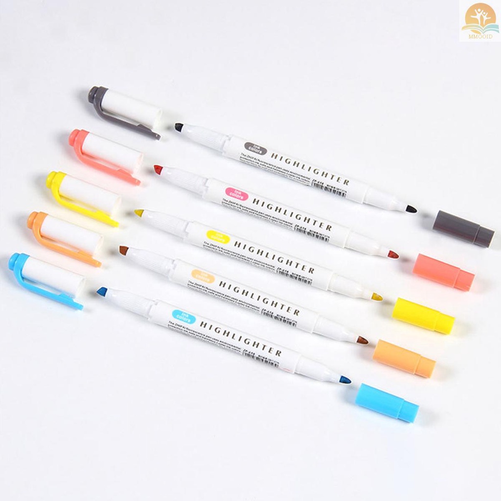 In Stock 5warna Dual Tip Stabilo Pulpen Pahat Lebar Dan Tips Halus Spidol Untuk Siswa Sekolah Kantor Perlengkapan Rumah