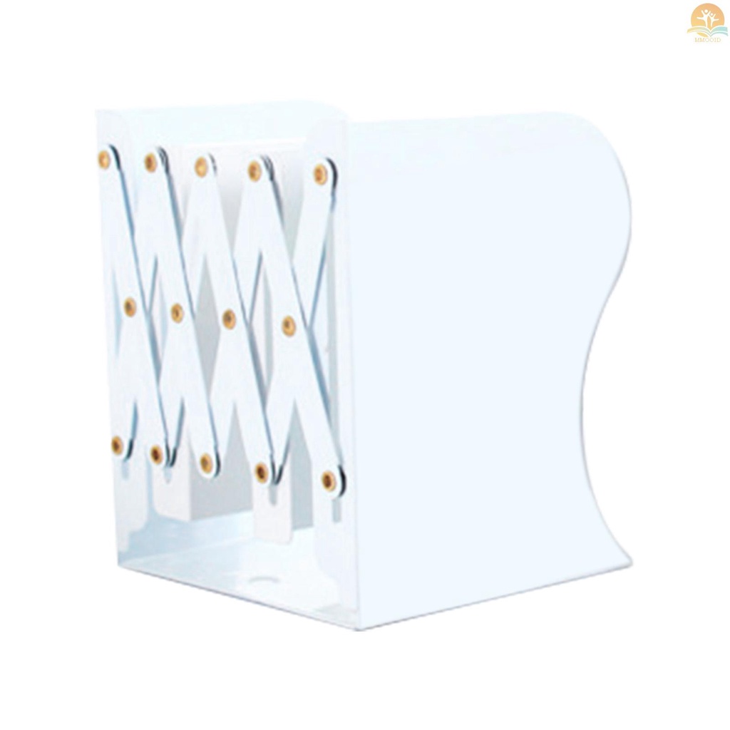 In Stock Telescopic Book Stand Retractable Bookends Metal Ujung Buku Pengikat Hias Holder Organizer Adjustable 10.5cm /4.1 ''Sampai 43cm /16.9'' Lebar Rak Buku Desktop Untuk Sekolah