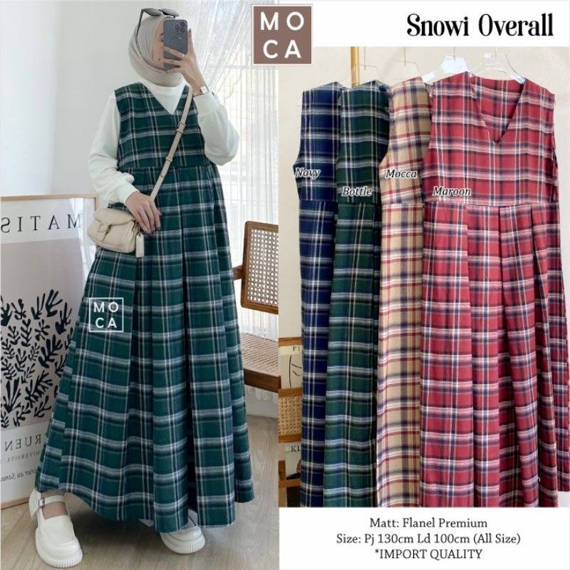 SNOWI OVERALL ORI MOCA | Ld100 Flanel Premium