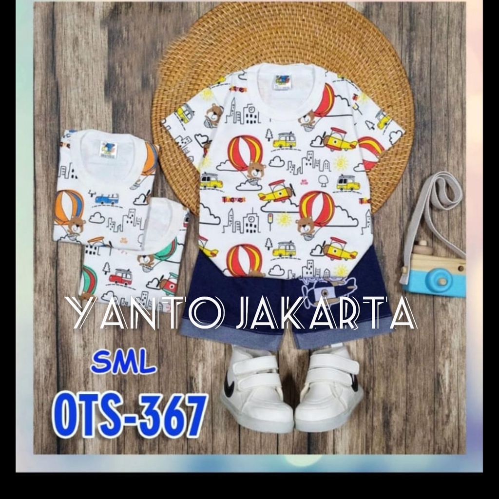 BAJU ANAK LAKI LAKI HELIKOPTER SETELAN UMUR 1-2 TAHUN