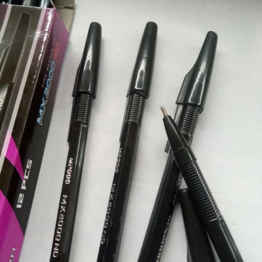 12 PCS PULPEN MX2000 TINTA HITAM PULPEN TINTA HITAM BOLPOINT MX2000 BALLPOINT MX2000 BOLPEN MX2000