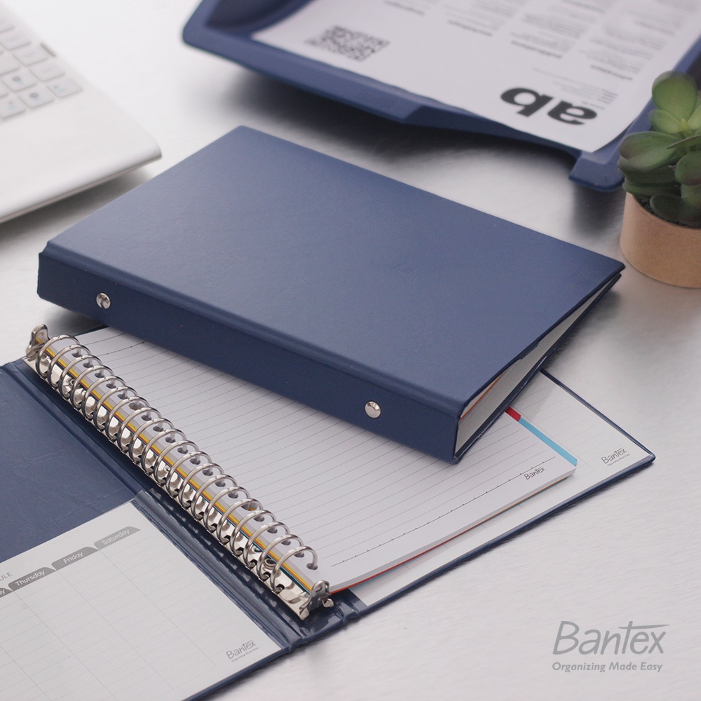 

[Artomas] Bantex Binder Note A5 20 Ring Besi Loose Leaf Multiring Binder Blue 1324 01