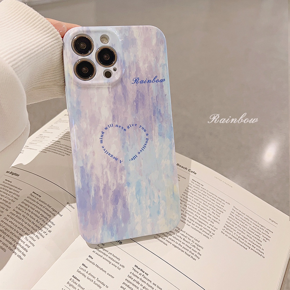 IPHONE Musim Panas Peri Warna Gradien Halo Dyeing Perlindungan Penuh Telepon Hard Film Case Cover Untuk Iphone7 8 PLUS X XR XS 11 12 13 14 PRO MAX SE