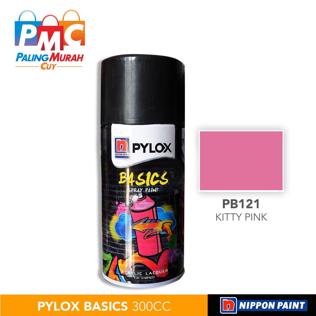 

Cat Semprot Nippon Paint PYLOX BASICS 300cc - PB121 Kitty Pink