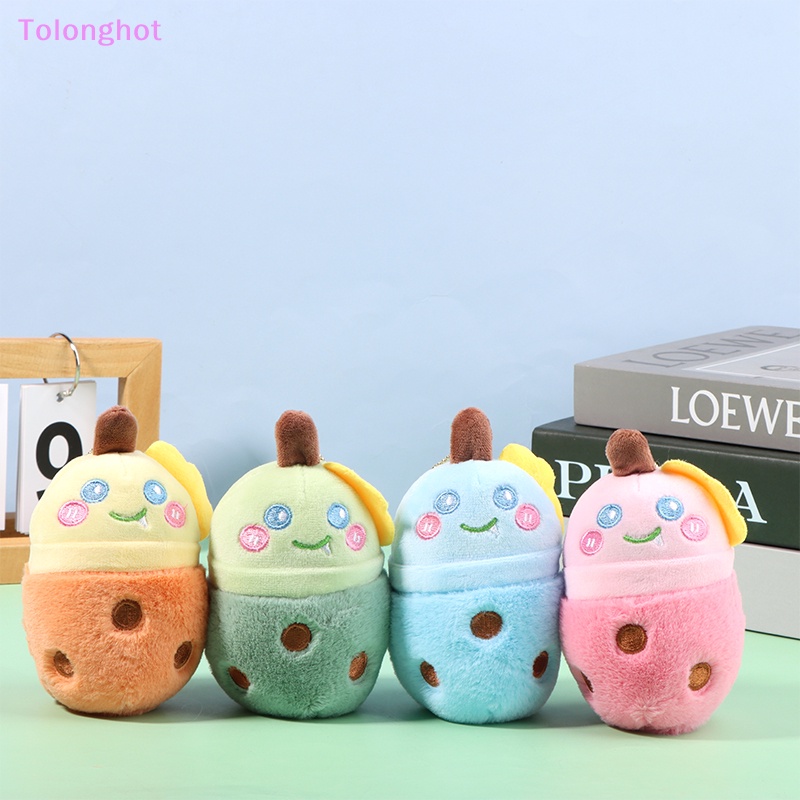 Tolonghot&gt; Panda Lucu Cangkir Teh Susu Mainan Mewah Kartun Liontin Boneka Lembut Gantungan Kunci Ransel Tas Mobil Key Ring Decor Kid Gift well