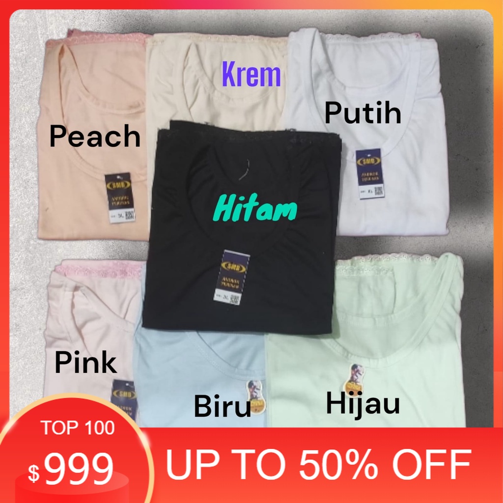 inner  GAMIS SINGLET WANITA PANJANG  ANDROK TERUSAN PANJANG HANDROK DALEMAN PANJANG